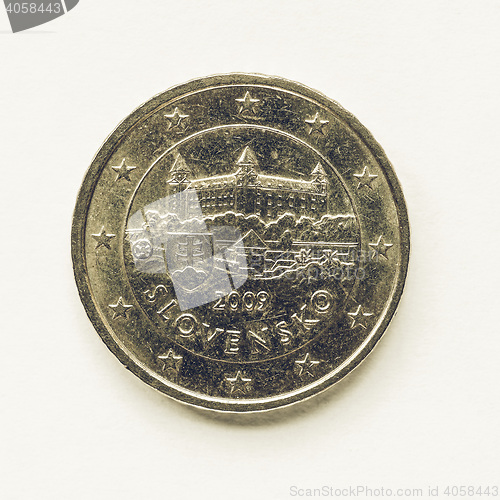 Image of Vintage Slovak 50 cent coin