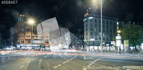 Image of Berlin Rosenthaler Platz at night