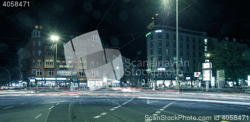 Image of Berlin Rosenthaler Platz at night