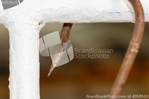 Image of Old rusted fishing hook - Close-up