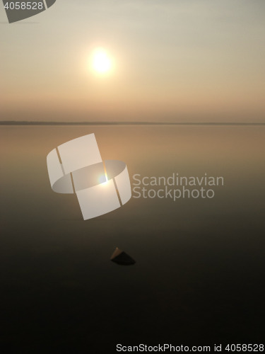 Image of Setting sun across Lake Unden