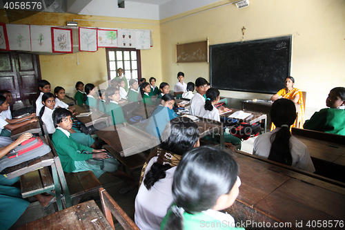 Image of Girls in St. Teresa Girls Hihg School, Bosonti, West Bengal, India