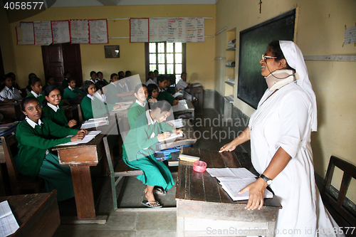 Image of Girls in St. Teresa Girls Hihg School, Bosonti, West Bengal, India