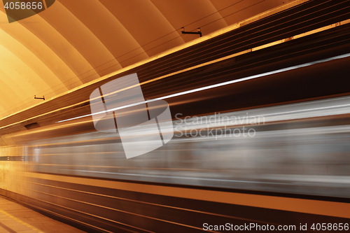 Image of  speed train with motion blur