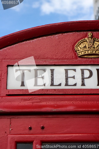 Image of  red phone booth