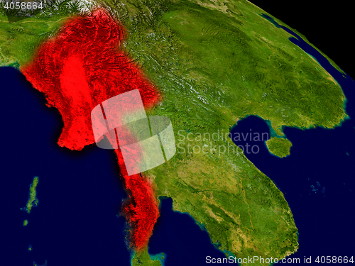 Image of Myanmar from space