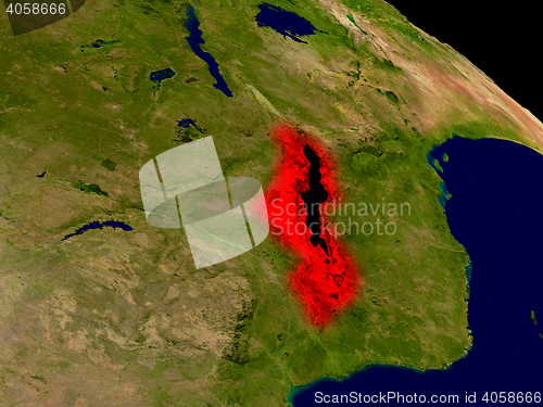 Image of Malawi from space