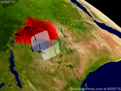 Image of Uganda from space