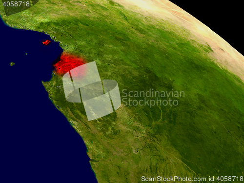Image of Equatorial Guinea from space