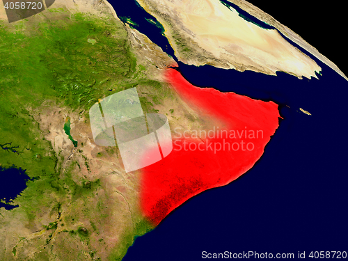 Image of Somalia from space