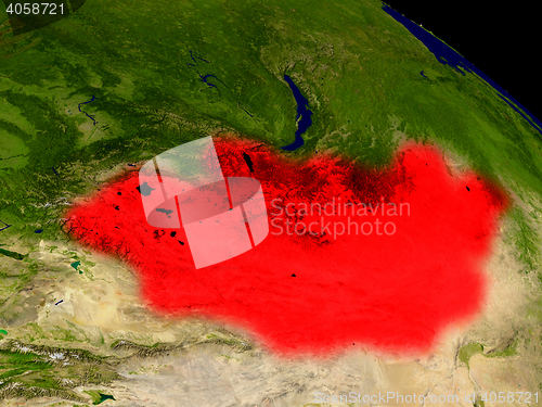 Image of Mongolia from space