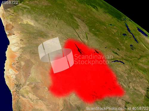 Image of Botswana from space