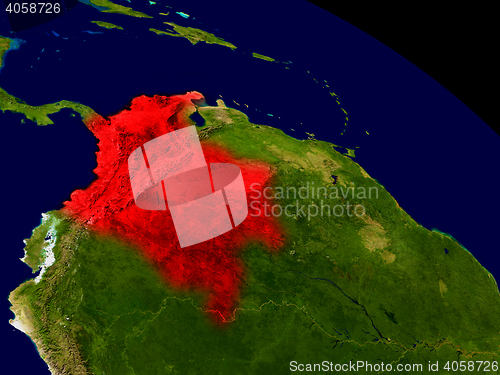 Image of Colombia from space