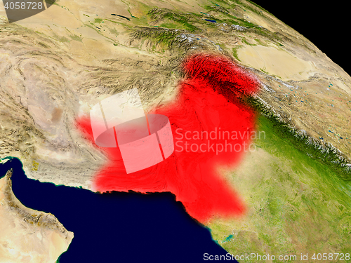 Image of Pakistan from space