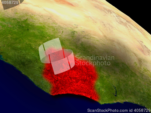 Image of Ivory Coast from space