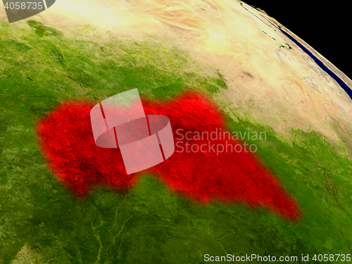 Image of Central Africa from space