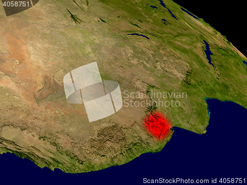 Image of Swaziland from space