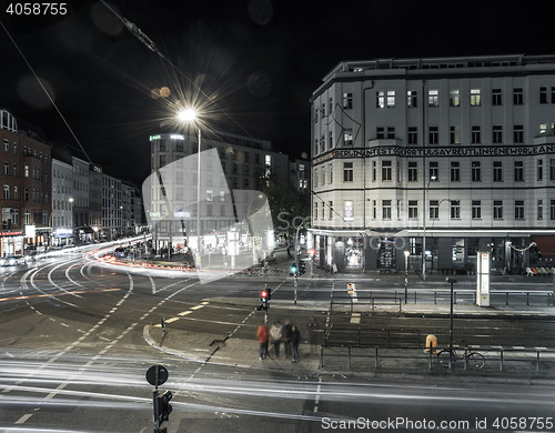 Image of Berlin Rosenthaler Platz at night