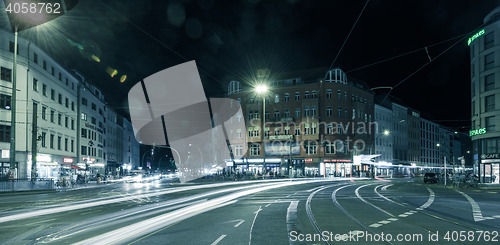 Image of Berlin Rosenthaler Platz at night