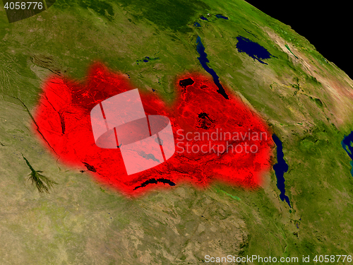 Image of Zambia from space