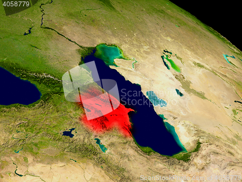 Image of Azerbaijan from space