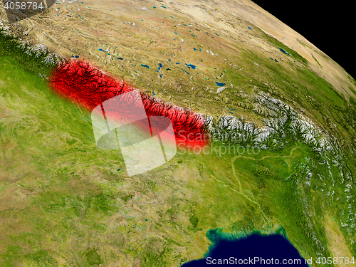 Image of Nepal from space