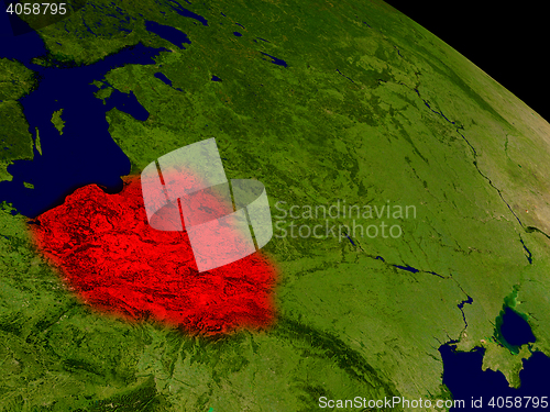 Image of Poland from space