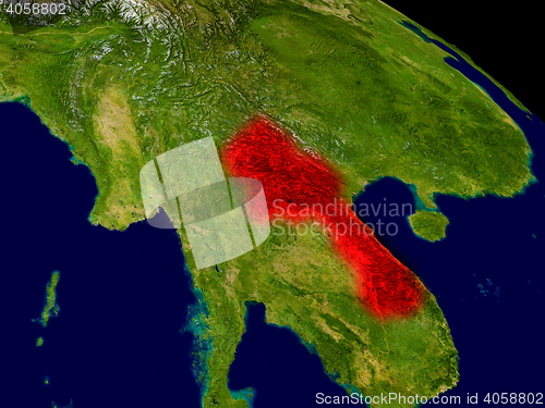 Image of Laos from space