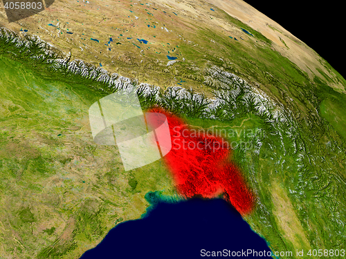 Image of Bangladesh from space