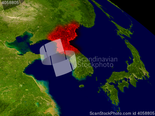 Image of North Korea from space
