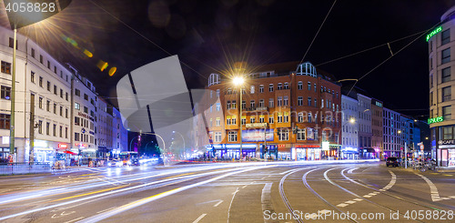 Image of Berlin Rosenthaler Platz at night