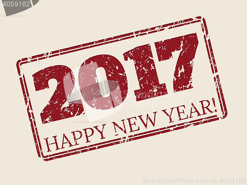 Image of Happy new year 2017 stamper design