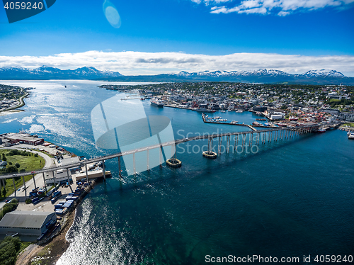 Image of Bridge of city Tromso, Norway