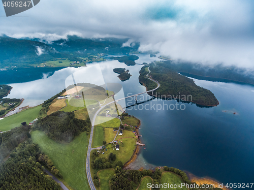 Image of Beautiful Nature Norway aerial photography.