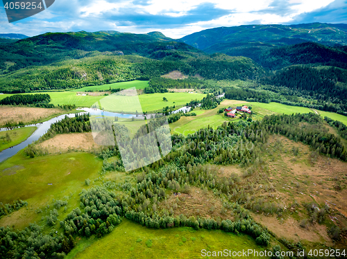 Image of Beautiful Nature Norway aerial photography.