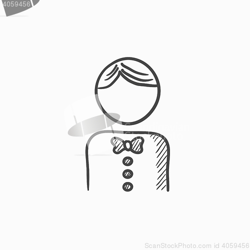 Image of Waiter sketch icon.