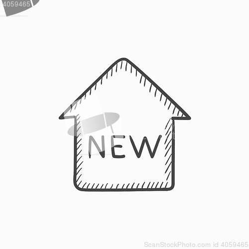 Image of New house sketch icon.