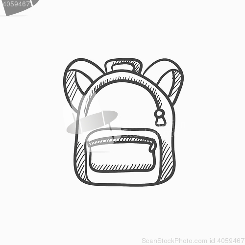 Image of Backpack sketch icon.