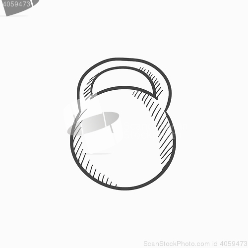 Image of Kettlebell sketch icon.