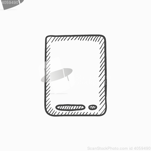 Image of Touch screen tablet sketch icon.