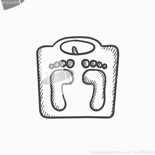 Image of Weighing scale sketch icon.