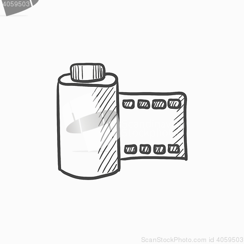 Image of Camera roll sketch icon.