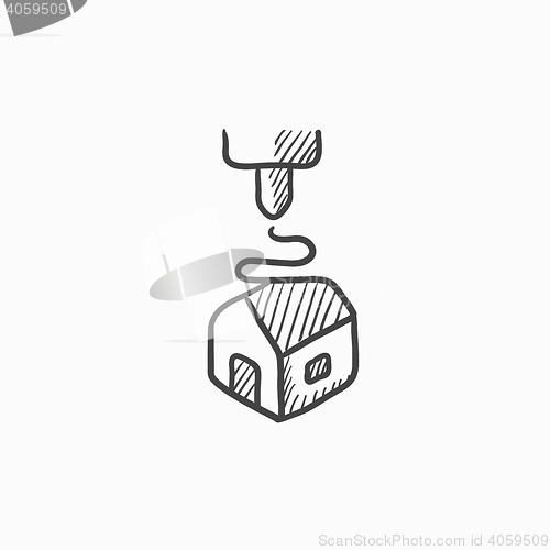 Image of Tree D printing sketch icon.