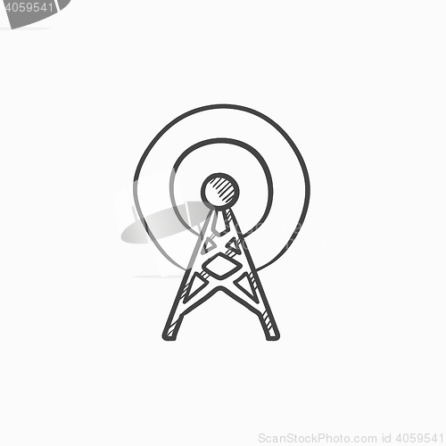 Image of Antenna sketch icon.