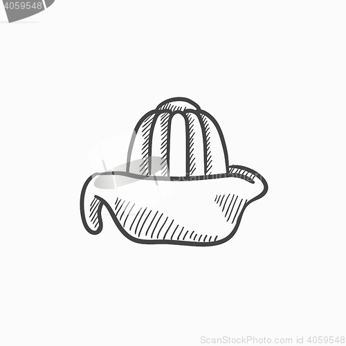 Image of Lemon squeezer sketch icon.