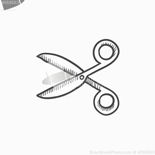 Image of Scissors sketch icon.