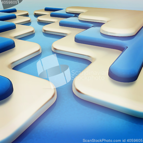 Image of Virtual background. 3D illustration. Vintage style.