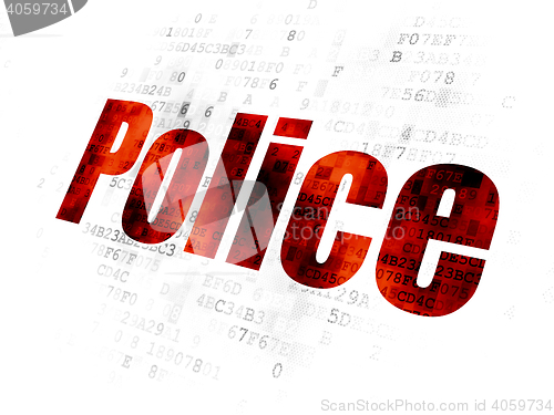 Image of Law concept: Police on Digital background