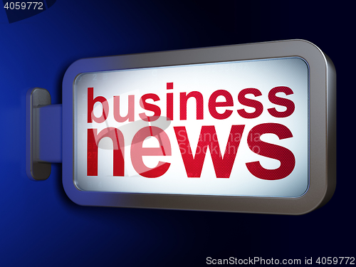 Image of News concept: Business News on billboard background