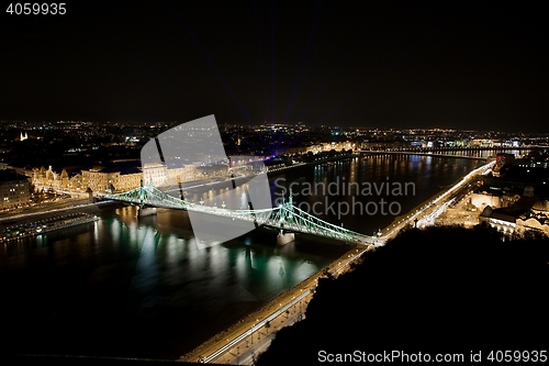 Image of Budapest urban night view